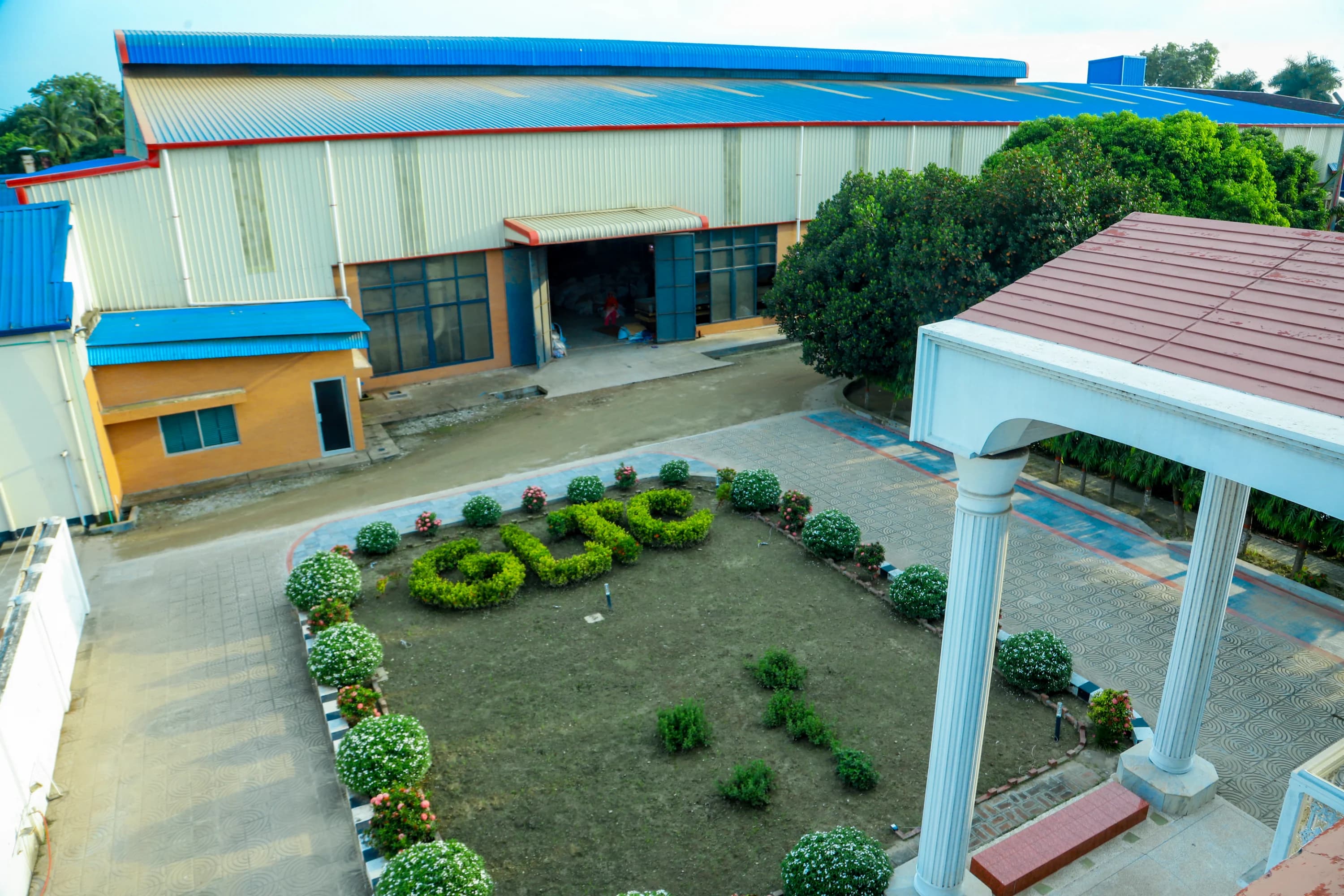 Factory floor with tobacco processing lines